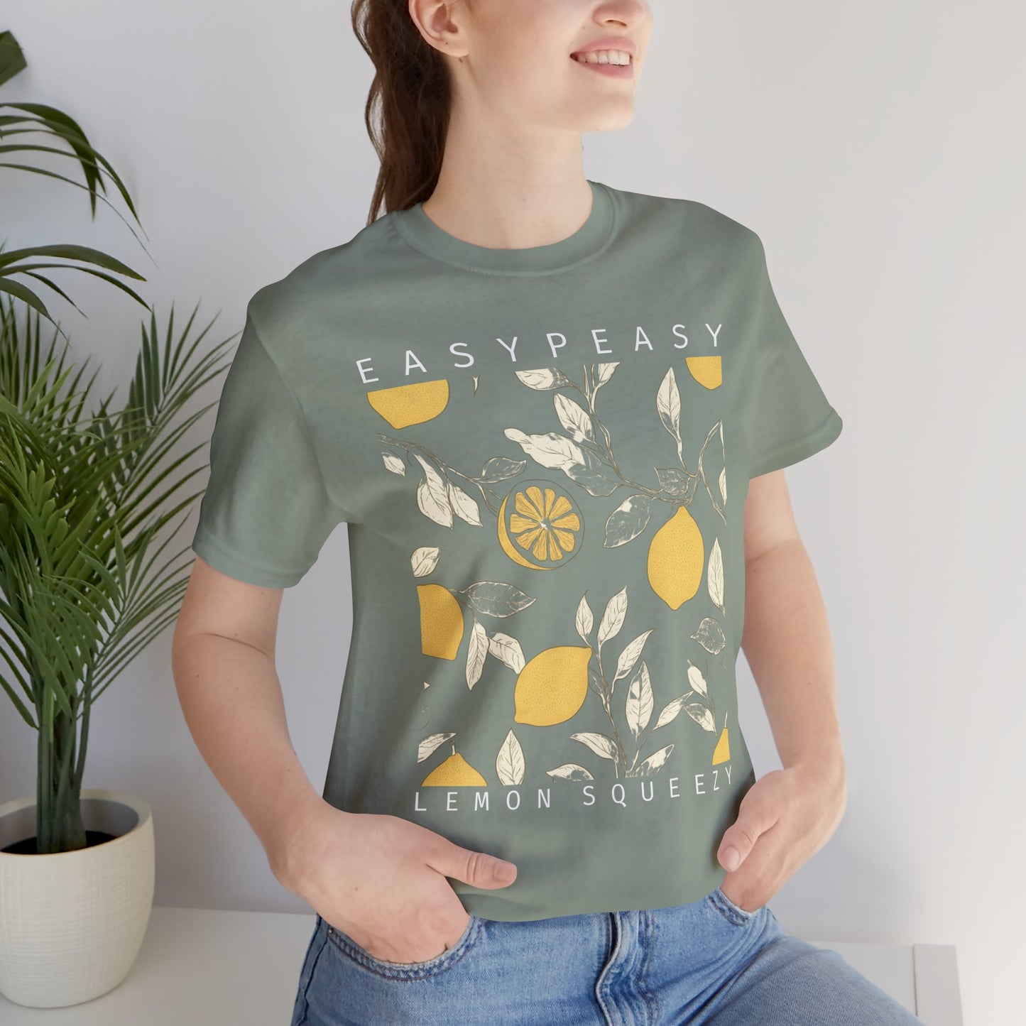 Easy Peasy Lemon Squeezy T-Shirt — Retro Lemon Graphic Tee