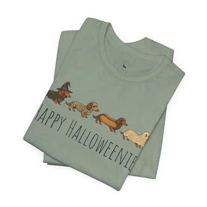Happy Halloweenie Tee - Cute Dachshund Halloween Shirt