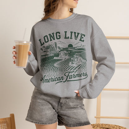 Long Live American Farmers Crewneck Sweatshirt