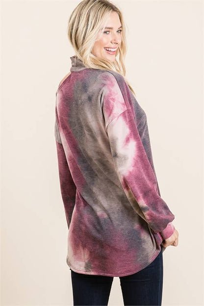 Tie Dye Asymmetrical Top