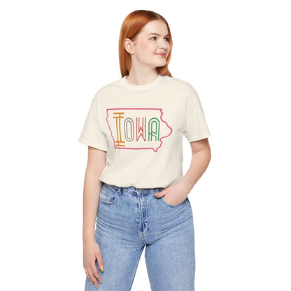 Iowa Pink Unisex Jersey Short Sleeve Tee