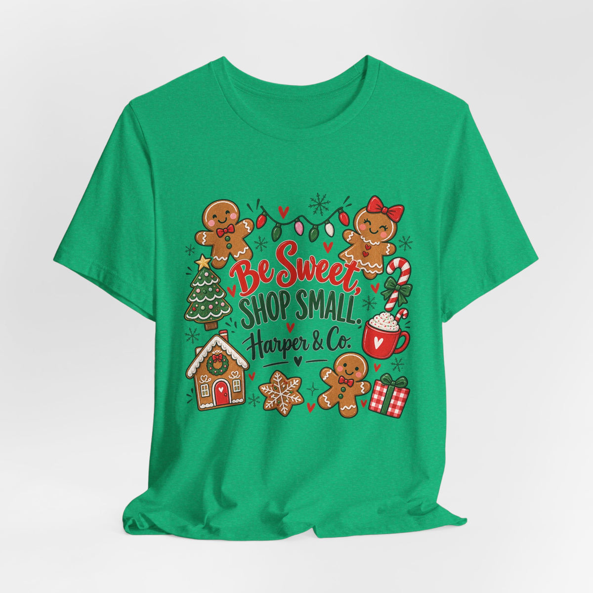 Be Sweet Shop Small Christmas Tee — Harper & Co. Gingerbread Holiday Shirt