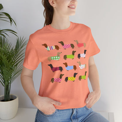 Colorful Dachshund Tee — Cute Wiener Dog Graphic T-Shirt
