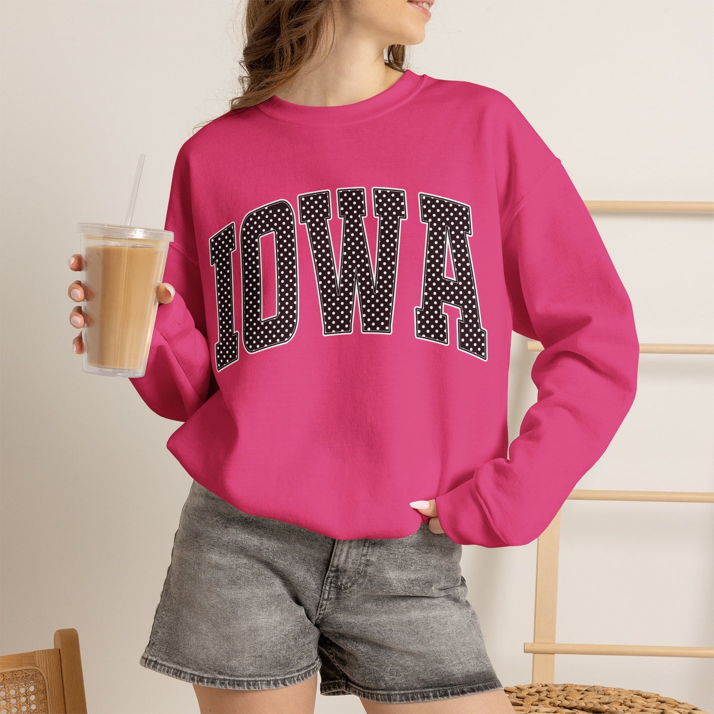 Iowa Arch Logo Sweatshirt — Classic Collegiate Crewneck