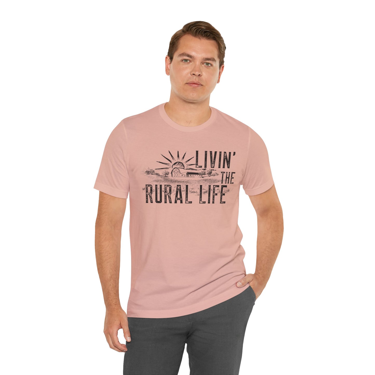 Living the Rural Life T-Shirt — Rustic Country Graphic Tee
