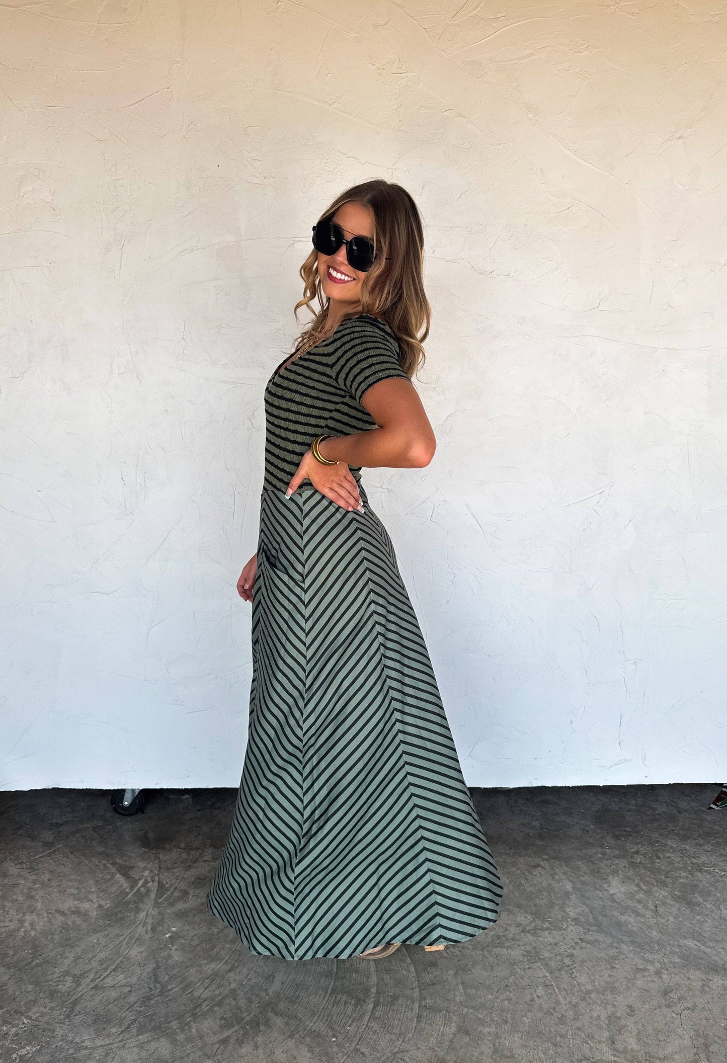 CALISTA STRIPE DRESS