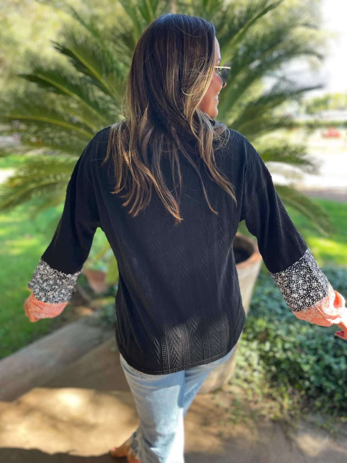 Textured Floral Blouse in Three Colors
