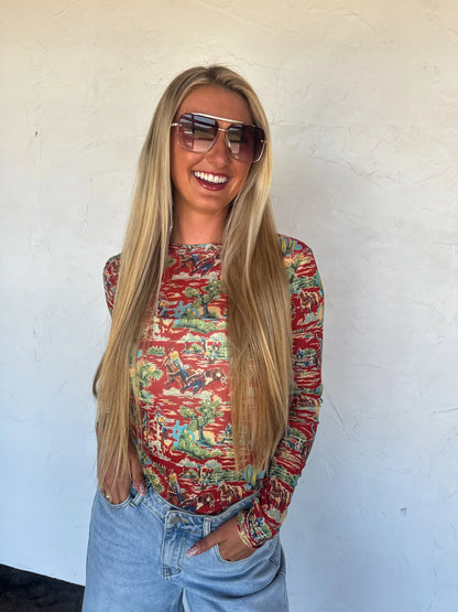 BLAKELEY Wild West Mesh It Up Top