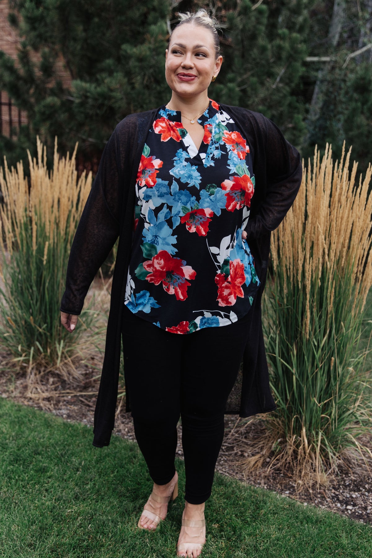 Sheer Duster Length Cardigan