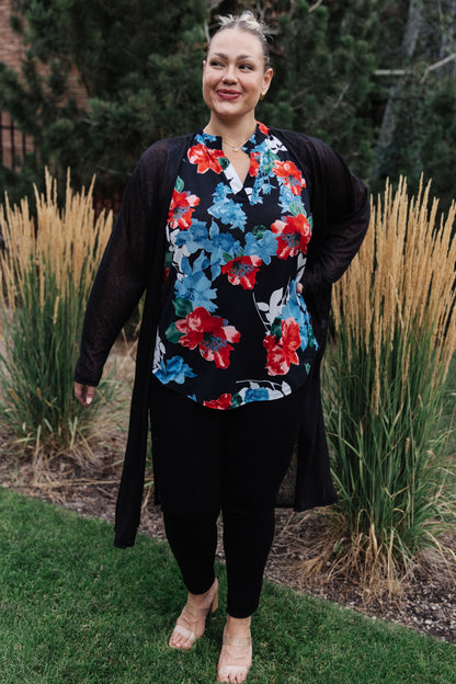 Sheer Duster Length Cardigan