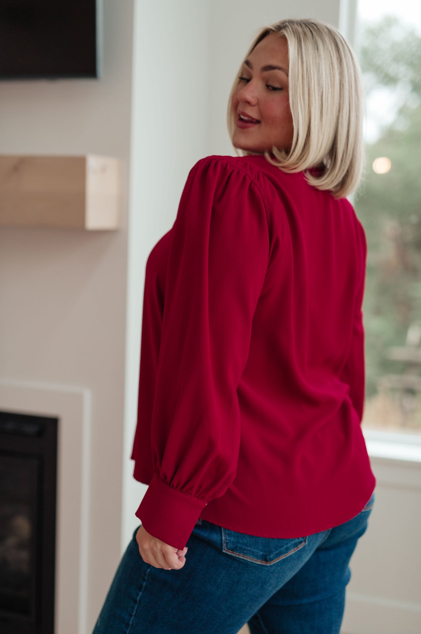 Back in Business V-Neck Blouse