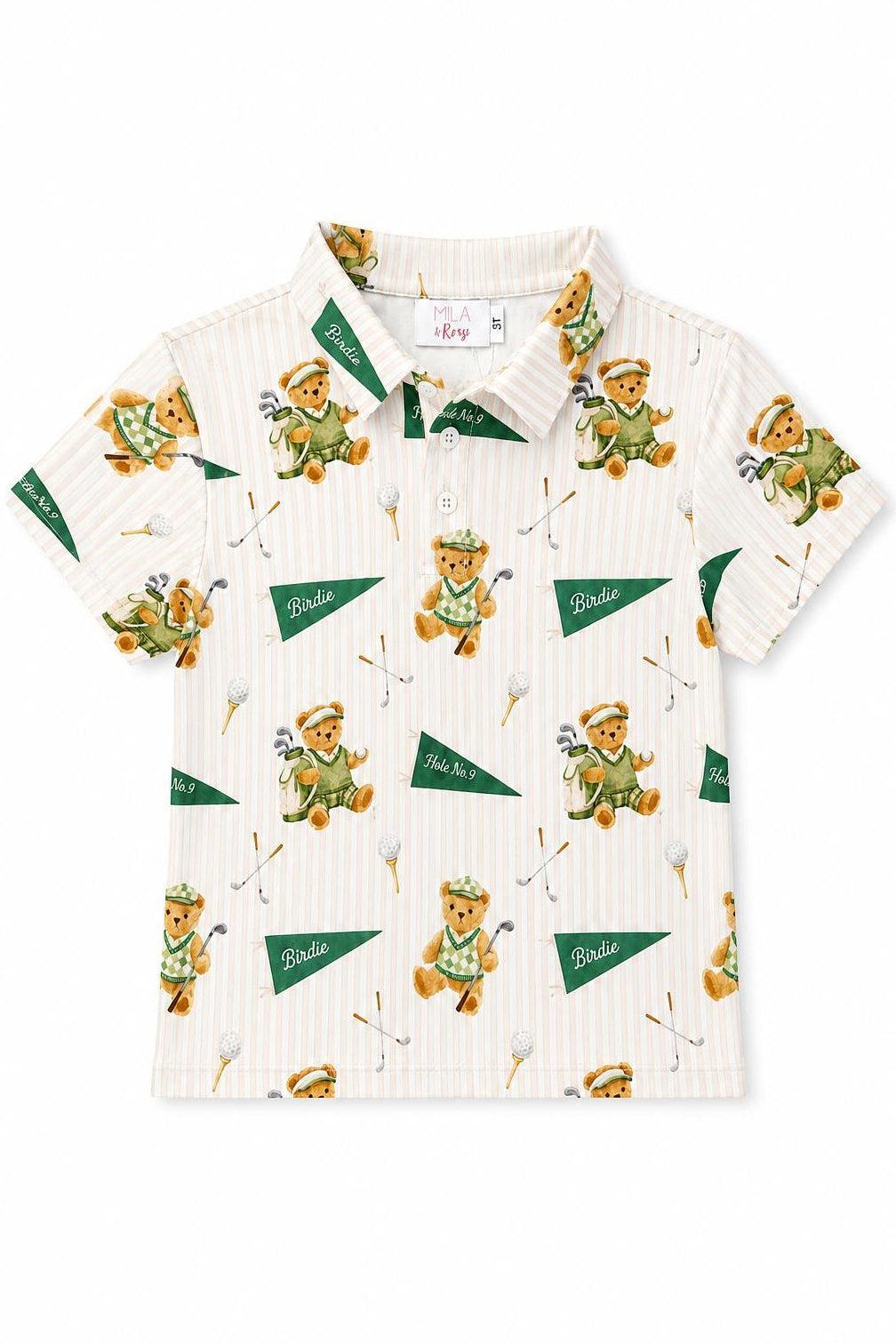 Boys Golfing Bears S/S Polo