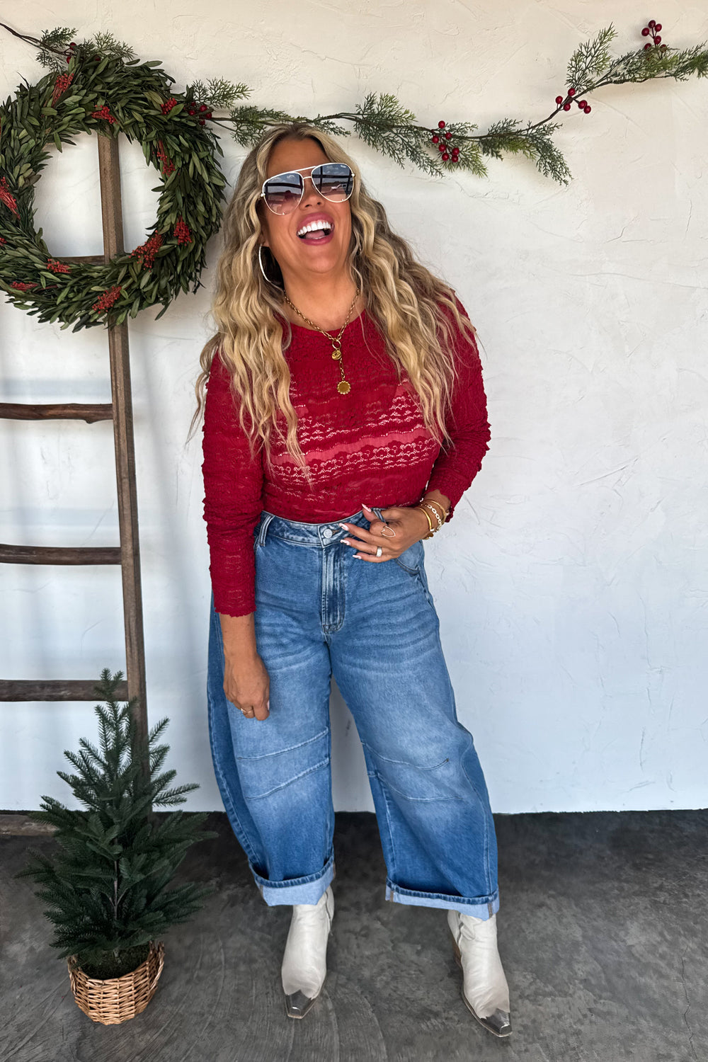 BLAKELEY Long Sleeve Rosalie Lace Top