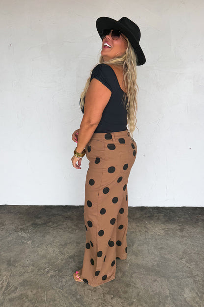BLAKELEY Mocha Dot Jeans