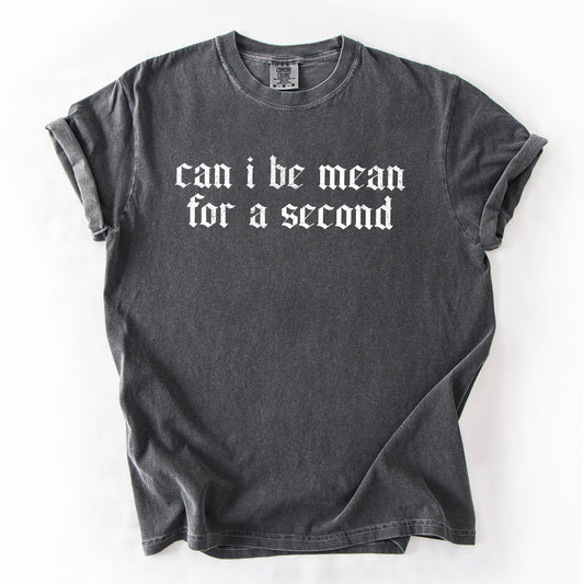 Can I Be Mean For A Second Sassy Sarcastic Statement For Bold Attitude Comfort Colors Tee