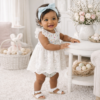 Baby Girl's Cottontail Garden Bamboo Skirted Bodysuit