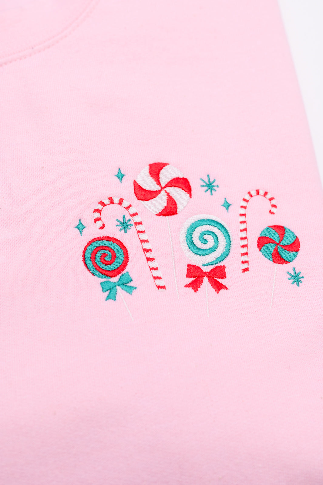 PREORDER: Christmas Candy Embroidered Sweatshirt