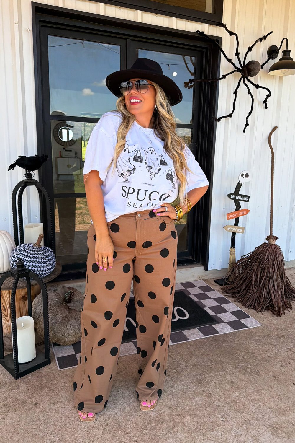 BLAKELEY Mocha Dot Jeans