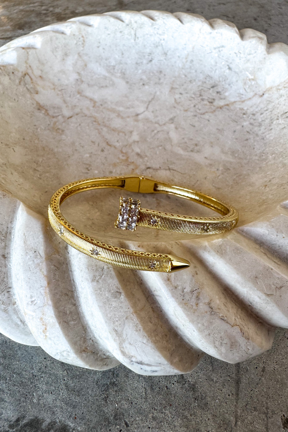 Golden Spark Bangle Bracelet
