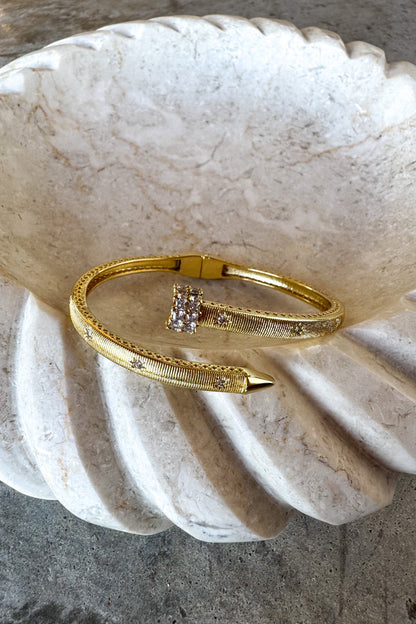 Golden Spark Bangle Bracelet