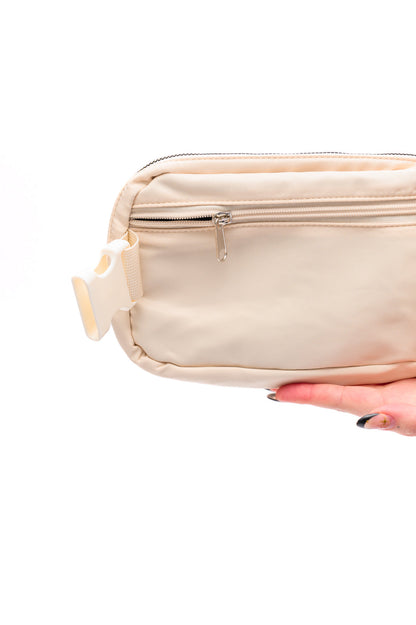 Everywhere I Go Crossbody Belt Bag in Ivory