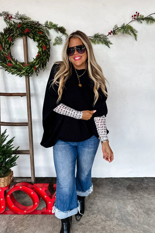 Blakely Christmas Printed Mesh Tops