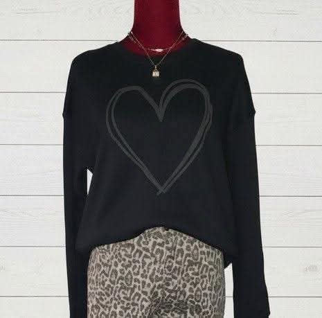 Oat Collective Heart Puff Graphic Sweatshirt