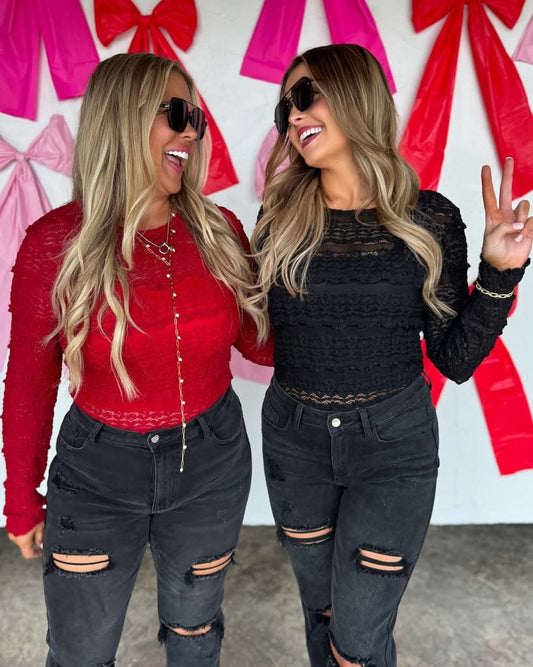 BLAKELEY Long Sleeve Rosalie Lace Top