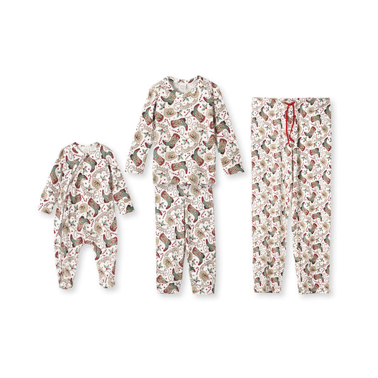 Western Christmas Family Matching Bamboo Pajamas - Cowboy
