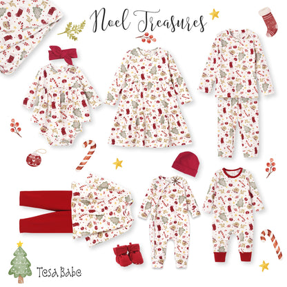Baby Holiday Bamboo Romper – Christmas Print One-Piece