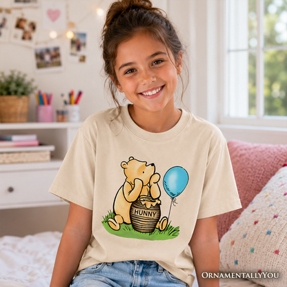 Kids Charming Winnie-the-Pooh Cute T-Shirt, Trendy Youth Tee