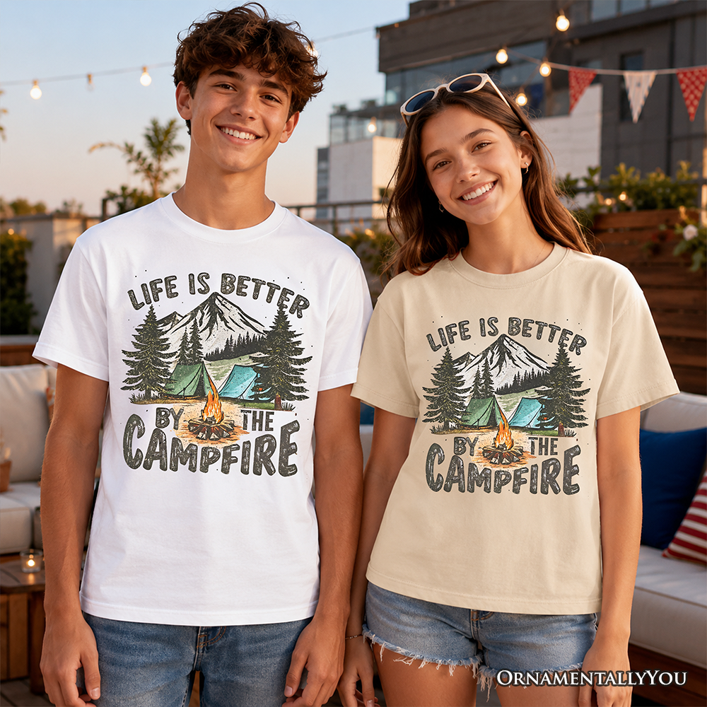 Kids Life Is Better by the Campfire T-Shirt, Outdoors Camping Youth Tee