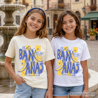 Kids That's Bananas Summer T-Shirt, Funny Tropical Fruit Youth Tee