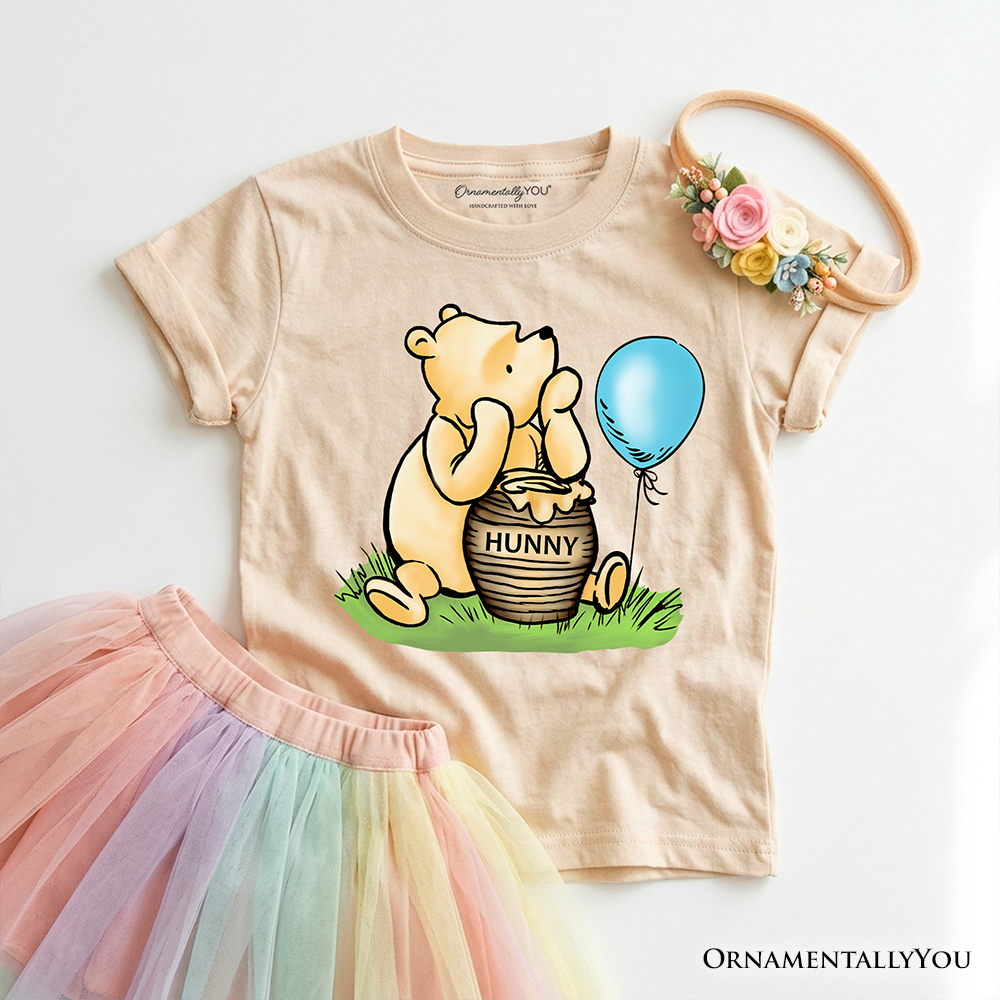 Kids Charming Winnie-the-Pooh Cute T-Shirt, Trendy Youth Tee