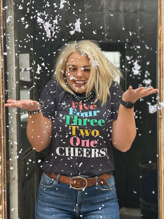 Five Four Three Two One Cheers Tee