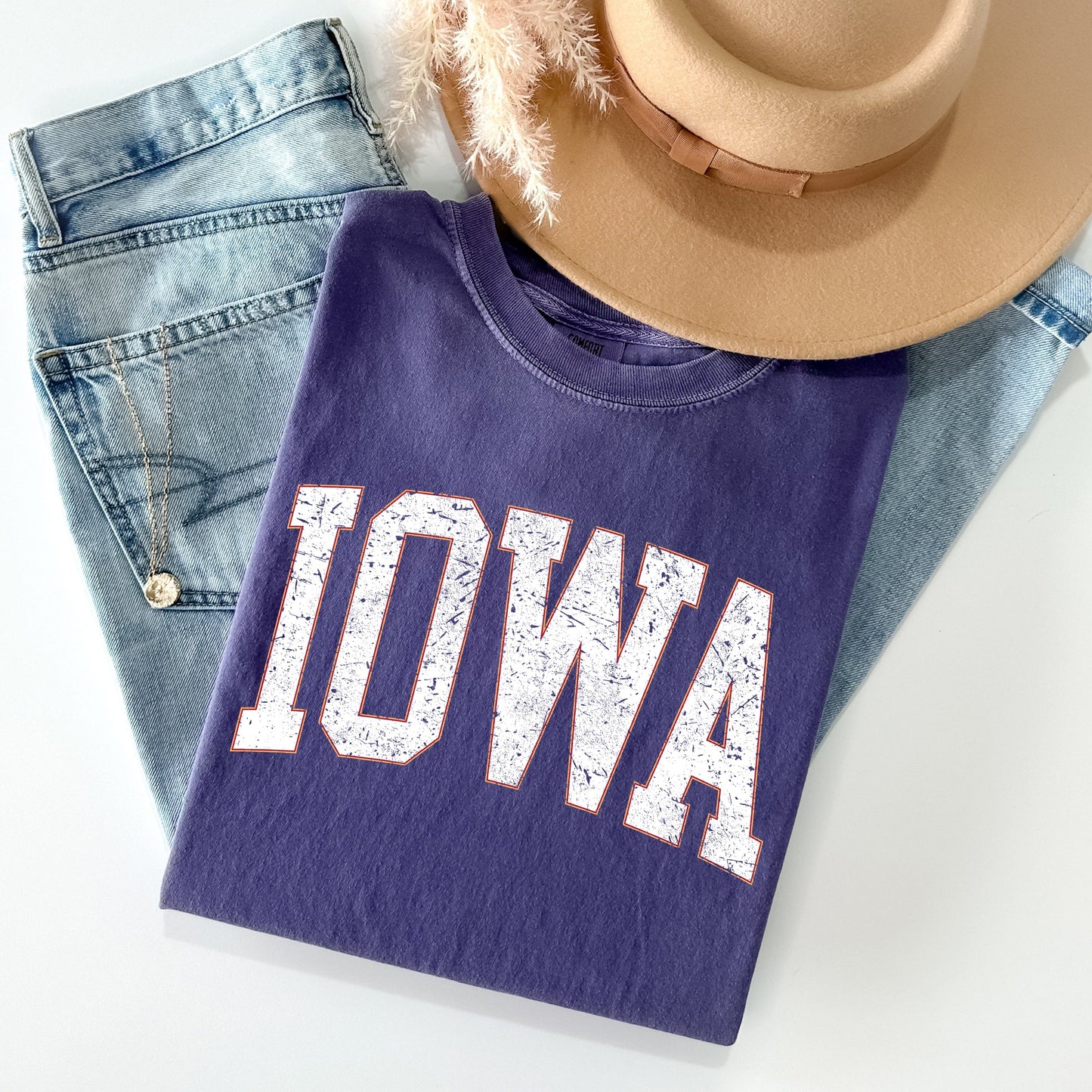 Iowa Football Game Day Tailgate Party University College State Pride Classic Comfort Colors Tee