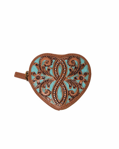 Loyal West Cupid Coin Pouch Handtooled Leather - Whiskey & Water