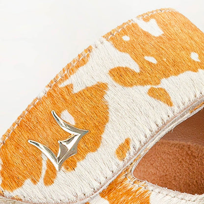 Loyal West Deen Canyon Sandals - Brown And White Cowhide