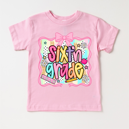 Girls 6th Grade School Shirt - Back To School Tee