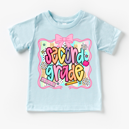 Girls 2nd Grade School Shirt - Back To School Tee