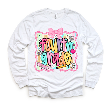 Girls 4th grade School Shirt - Back To School Tee
