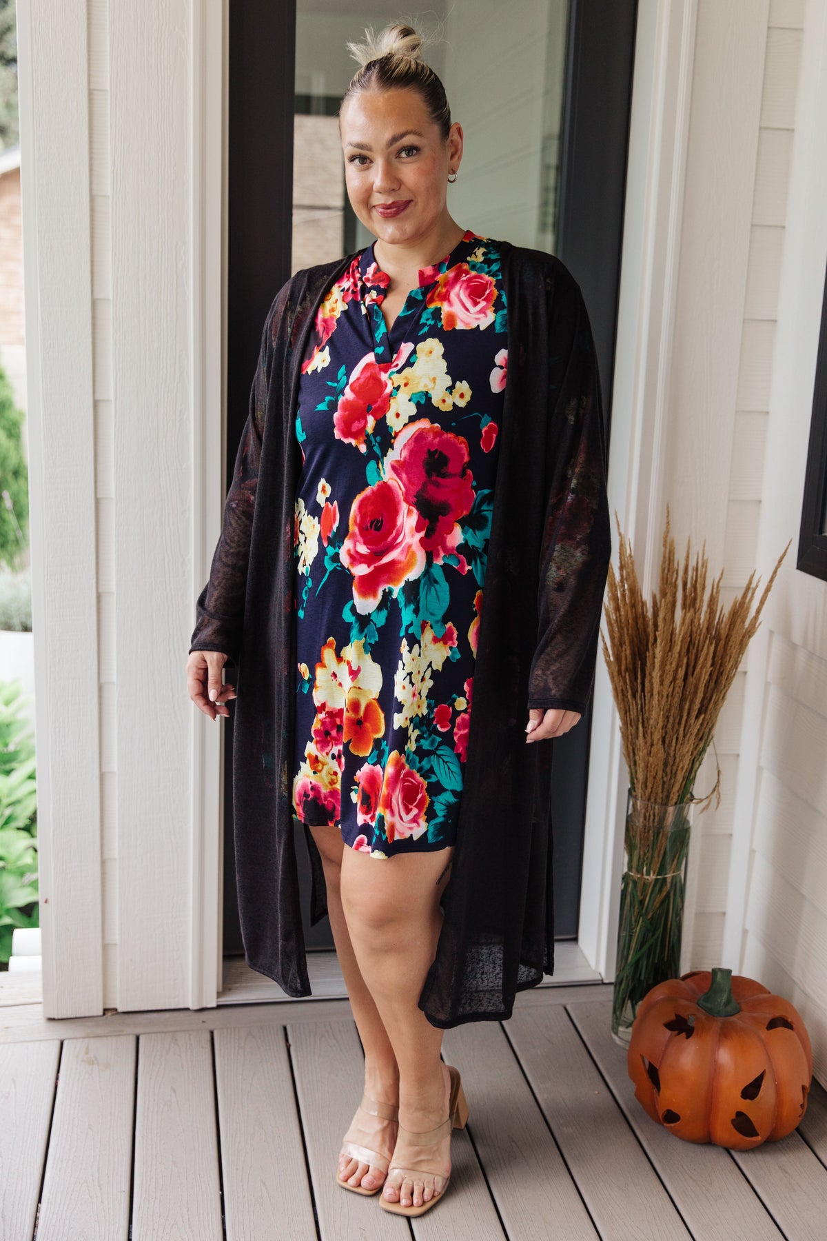 Sheer Duster Length Cardigan