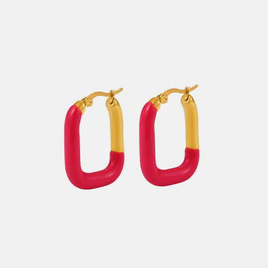 Mysti Stainless Steel Drip Oil Contrast Earring