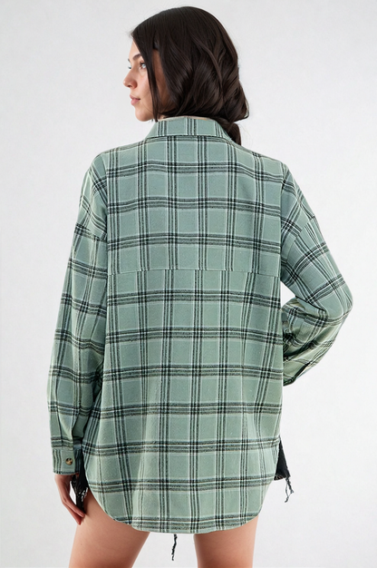 Plaid Serenity Shirt by FitKitty Culture™