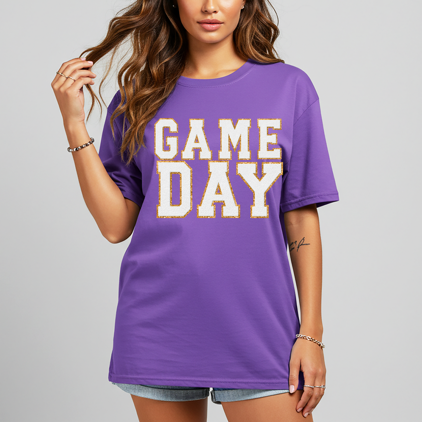 Game Day Purple Graphic Tee in Multiple Colors