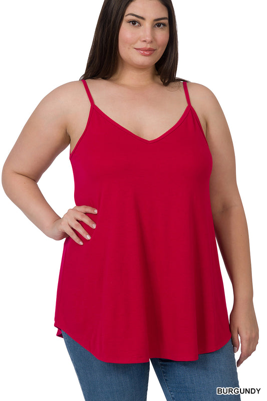 Zenana Plus Size Reversible Spaghetti Strap Cami