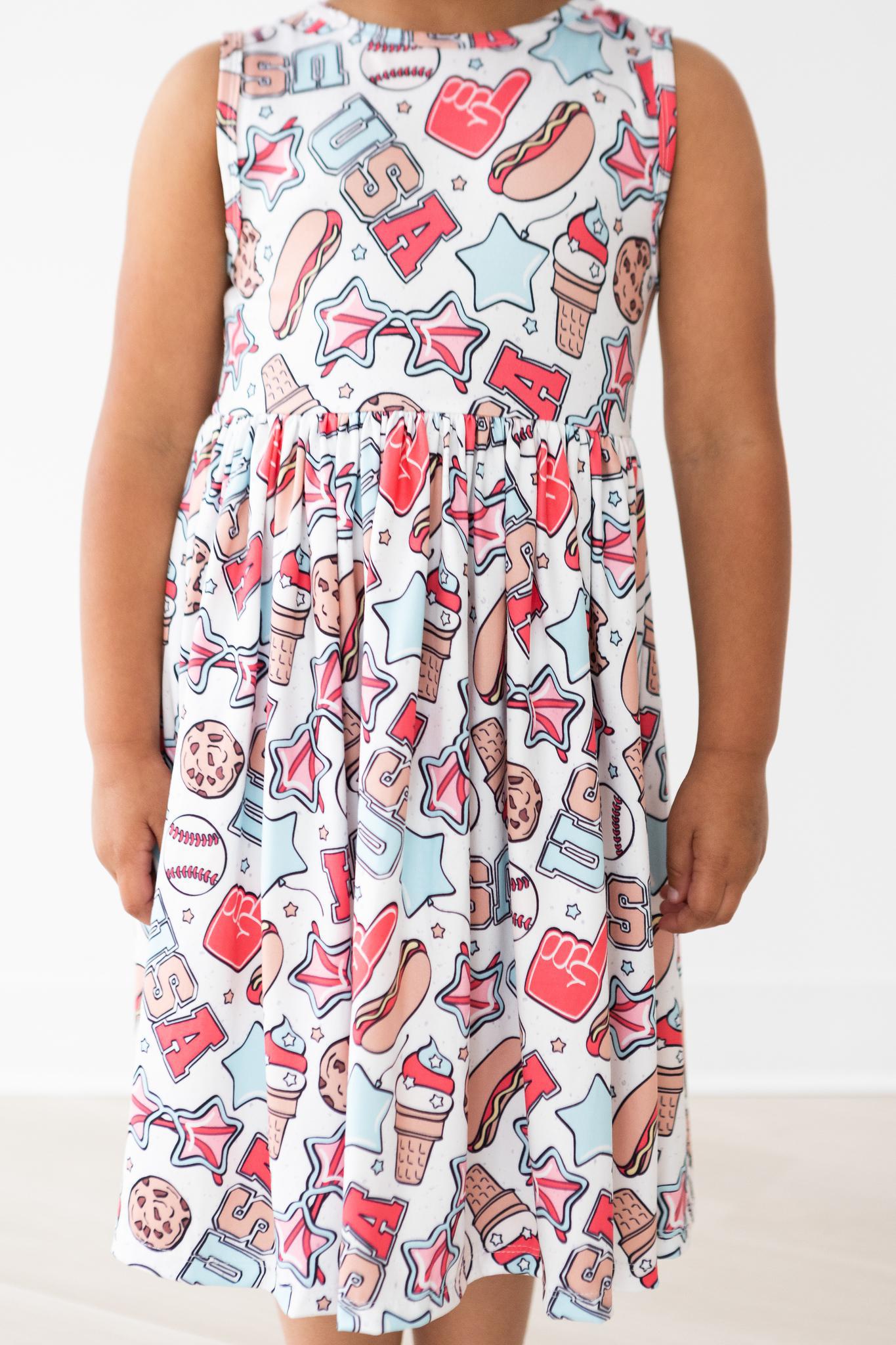 SALE Red, White & BBQ Tank Twirl Dress