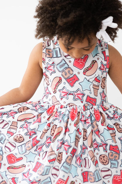 SALE Red, White & BBQ Tank Twirl Dress