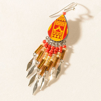 Santa Fe Ember Earrings in Chili Orange