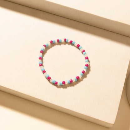 Myra Boho Graffiti Stack Bracelet in Prairie Blue